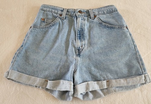 Levis VINTAGE 90s 954 Arancione Scheda Vita Alta Hi Rise Denim Jeans Corti  | eBay