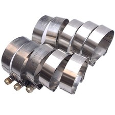 Lot of 10 Dixon STBC238 T-Bolt-Clamps, 0.75x0.025in, ø2.19-2.50in, 110lbs Torque