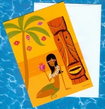 SHAG Josh Agle TIKI Hawaii MELE KALIKIMAKA CHRISTMAS palm tree 2012 holiday card