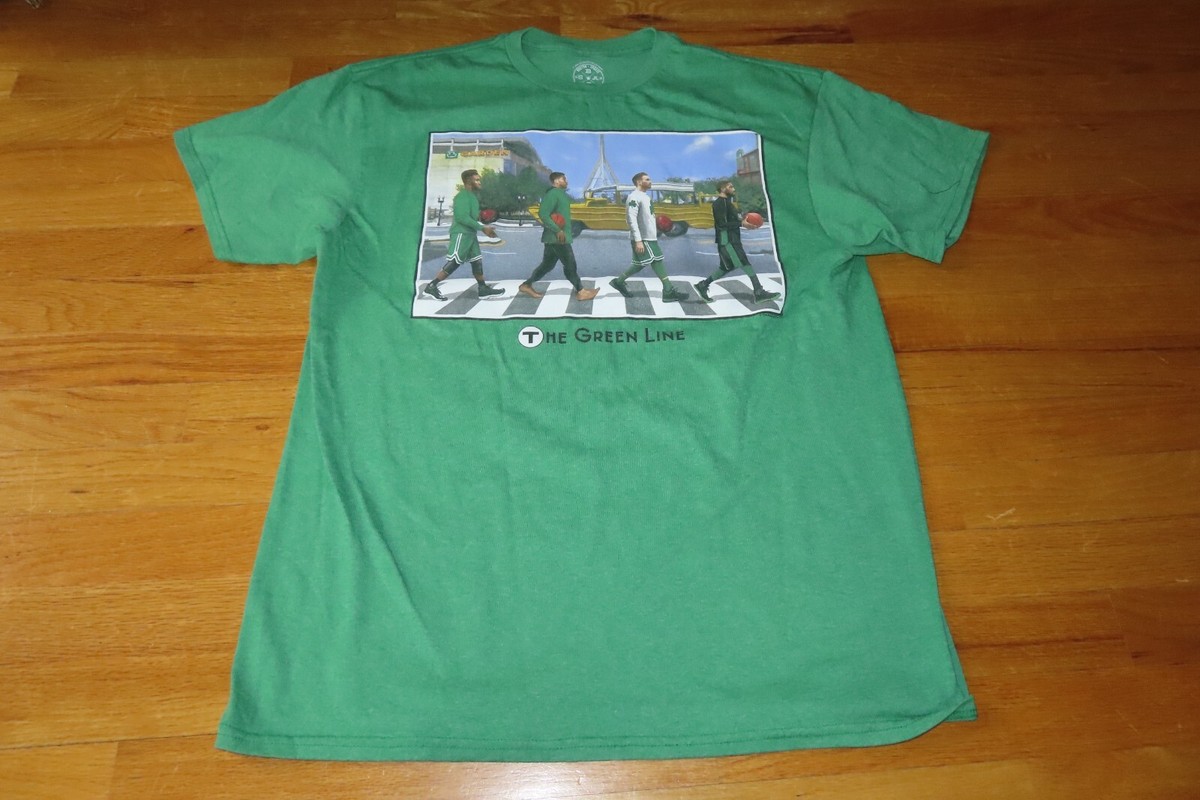 BOSTON CELTICS Green Line LG Shirt JAYLEN BROWN JASON TATUM
