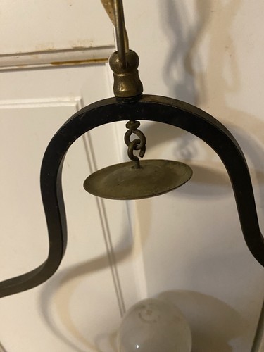 antique German /European handwrought iron light /iron Hanging light handcrafted - Picture 3 of 9