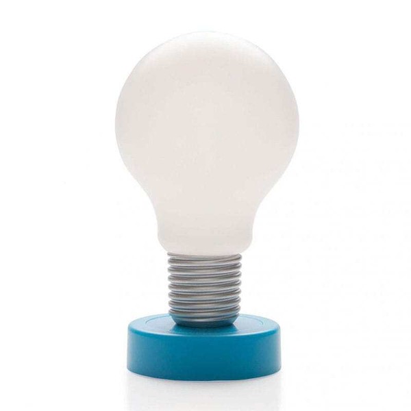 Led Batterie Tischlampe GlüHbirne Blau Tischleuchte Nachttischlampe Druck Lampe-image