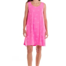 FRESH PRODUCE Large Cosmos PINK DRAPE STARFISH Jersey Tank SUN Dress $76 NWT L