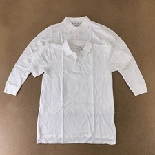The Children's Place Boys Size XXL 16 White Long/Short Sleeve Polo Shirts NWT