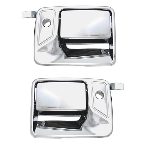 Pair of Ford Super Duty Truck Front Chrome Outside Outer Exterior Door
