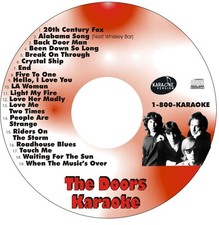 CUSTOM KARAOKE DOORS 19 GREAT SONG cdg CD G HARD-2-FIND JIM MORRISON 1's  MORE