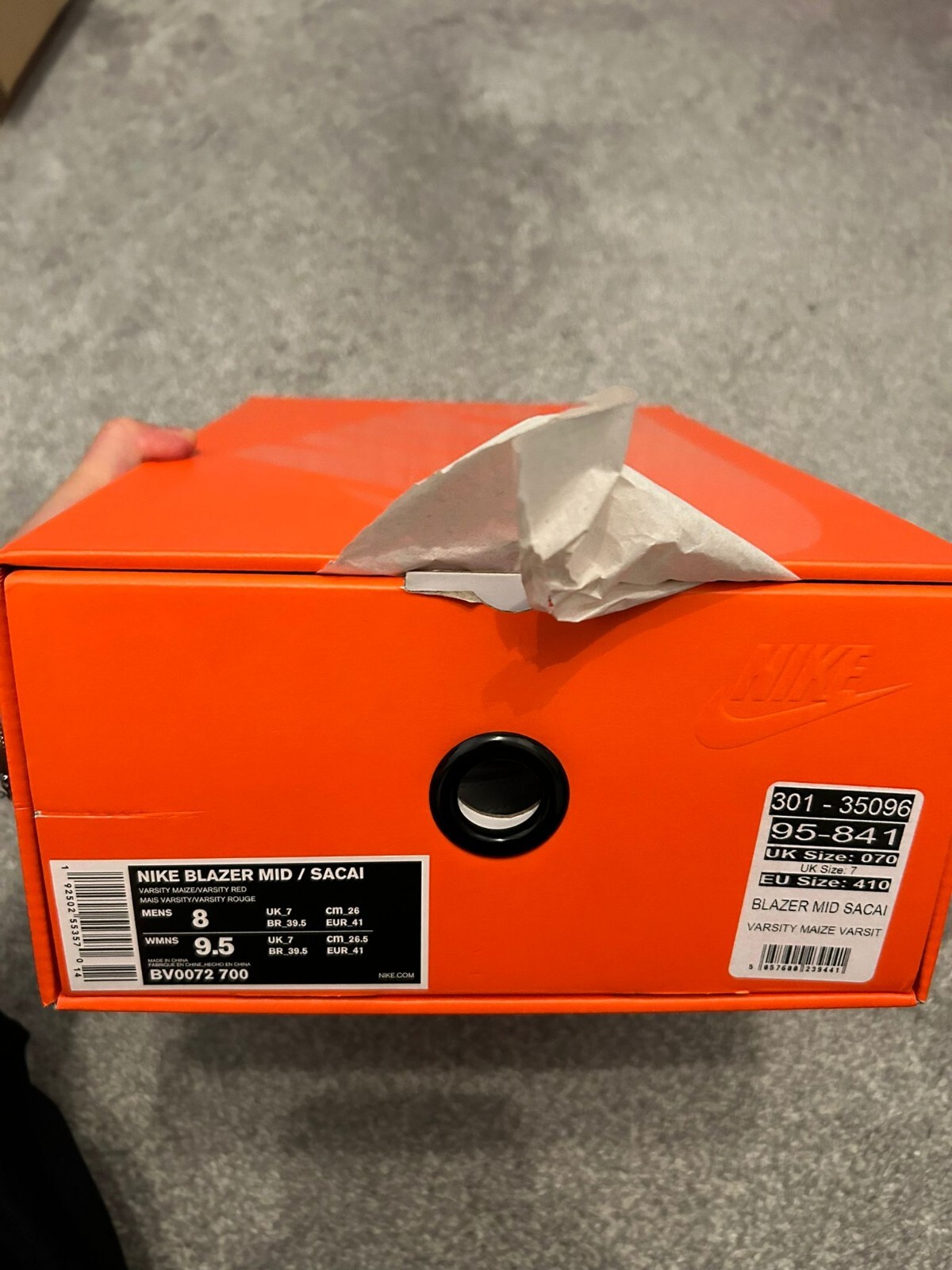 SACAI X NIKE Taglia 7 Nike Blazer Mid x Sacai mais blu navy 2019