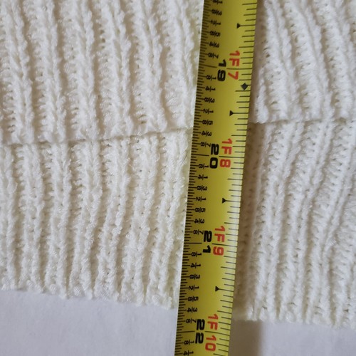 C & C California Sweater Womens Large White & Red Striped Lightweight Hi Lo Crop - Picture 5 of 12