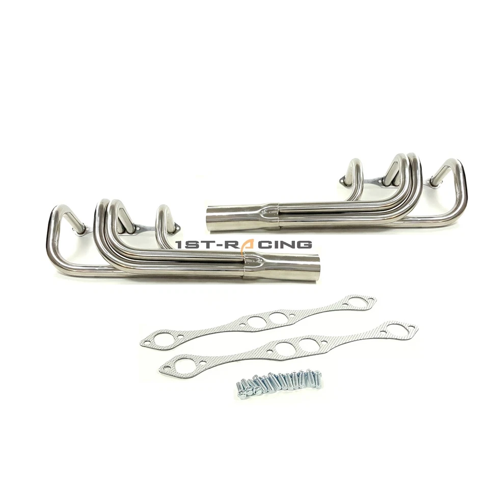 T-Bucket Street Rod Exhaust Manifold Header For Chevrolet SBC 327 350 383 c.i. - Image 2 of 4