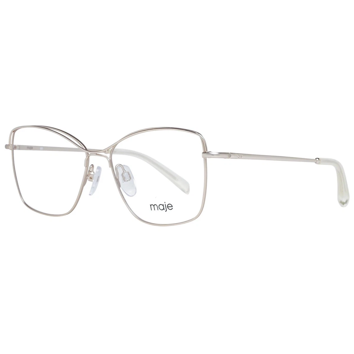 Maje MA 1936387 Women Gold Optical Frame Stainless Steel Solid Butterfly Eyewear