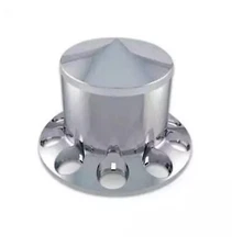 Truck Semi Replacement Hub Cover - Pointed Chrome Plastic 10 Lug USED