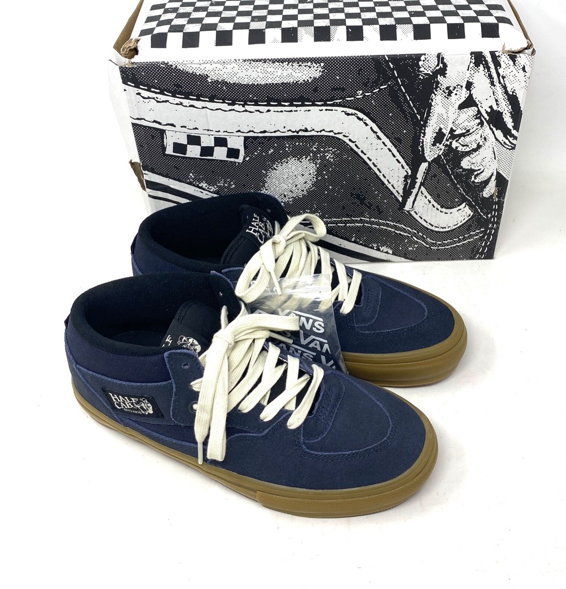 Vans Skate Half Cab US9 27㎝ ネイビー スエード箱付き VANS Skate Half Cab Shoes Navy Gum Suede Mid Top Women Size