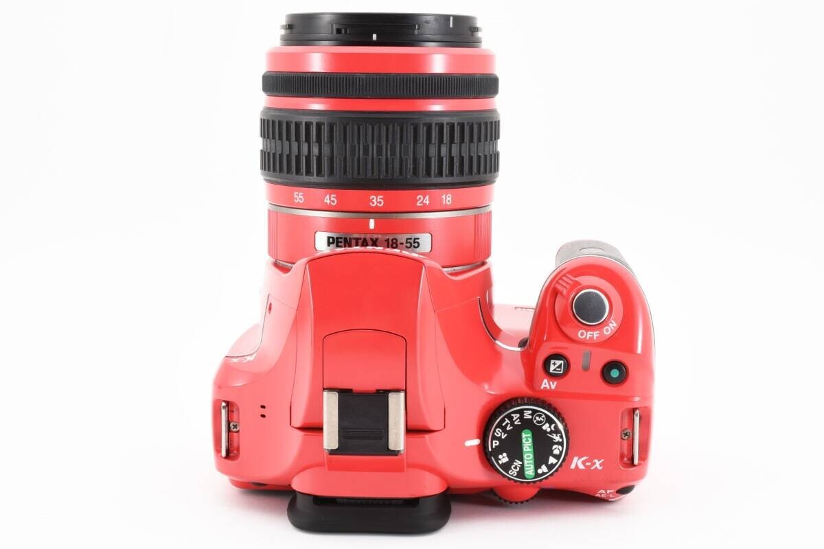PENTAX K-x 12.4MP Digital SLR Camera Red w/ AL 18-55mm Lens from