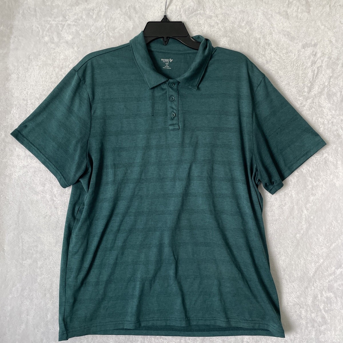 Old Navy Active Mens Golf Polo Shirt Solid Teal Green Medium