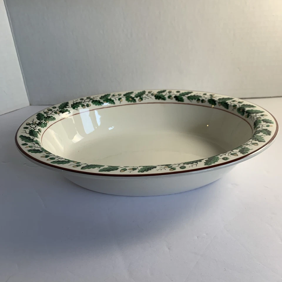 Vtg Rare Spode Holly Acorn Oval Serving Dish Christmas 1805 Pattern England 9.5” - Image 4 of 4