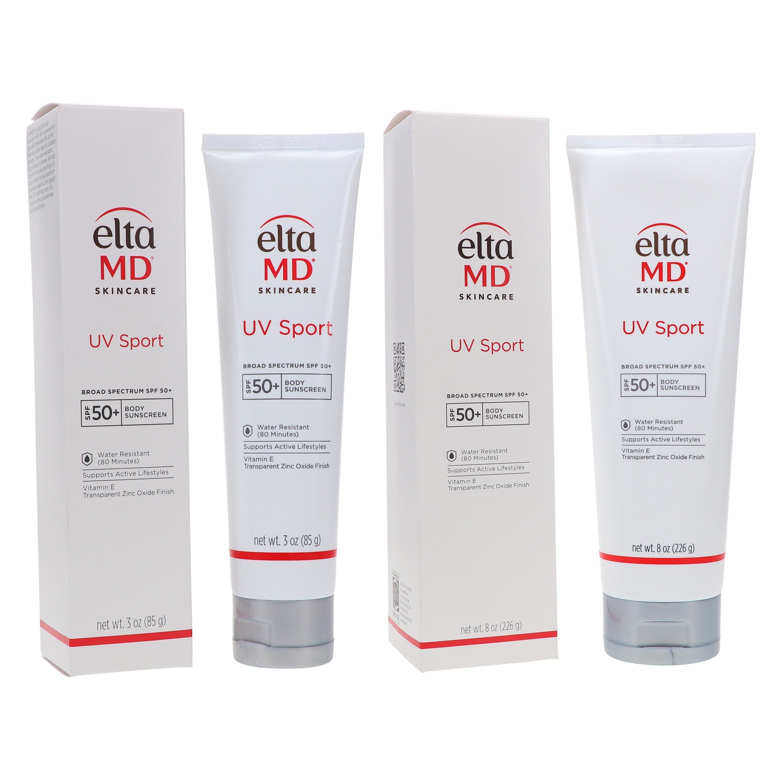 EltaMD UV Broad Spectrum Sport SPF 50 Body Sunscreen 3 oz - 8 oz Combo Pack 16290₽