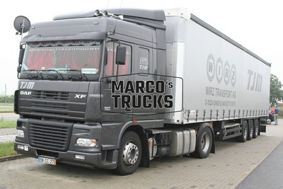 LKW Foto DAF XF 95.480 Planensattelzug Portugal grau TJM, WIRZ TRANSPORT #d9ja