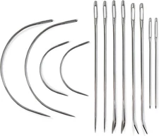 Heavy Duty Hand Sewing Needles Set - 12 for 12 Needles, Silver 