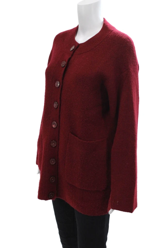 J Crew женщин ворота карманы на пуговицах кардиган свитер верхний красный размер XS - Изображение 2 из 4