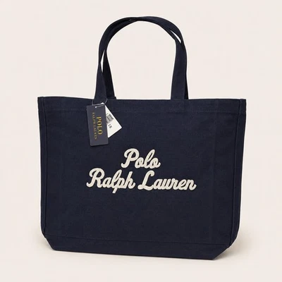 Polo Ralph Lauren Shopper Tote Bag Navy Canvas Stofftasche Tragetasche Neu OS - Bild 1 von 4