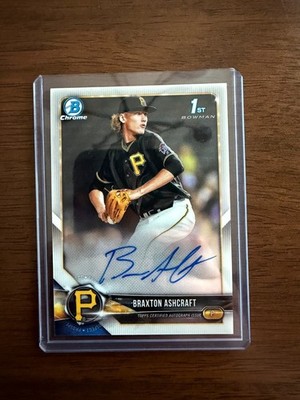 Braxton Ashcraft 2018 Bowman Chrome Draft Auto Autograph CDA-BA
