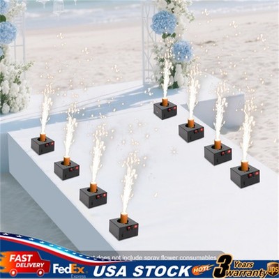 8PCS Cold Spark Based Firework Safe Flame Effect Machine Remote Control NEW