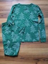 Carter's Unisex Kids Green White Christmas Tree Two Peice Pajama Set Size 12