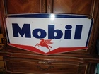 New ListingLarge Rare Vtg Mobil Mobilgas Pegasus Gasoline Service Station Porcelain Sign