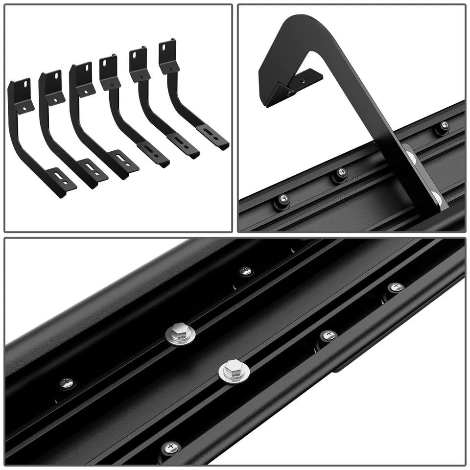 For 04-24 Nissan Titan/XD King Cab Black 6" Flat Side Step Bar Running Boards — 第 4/4 张图片