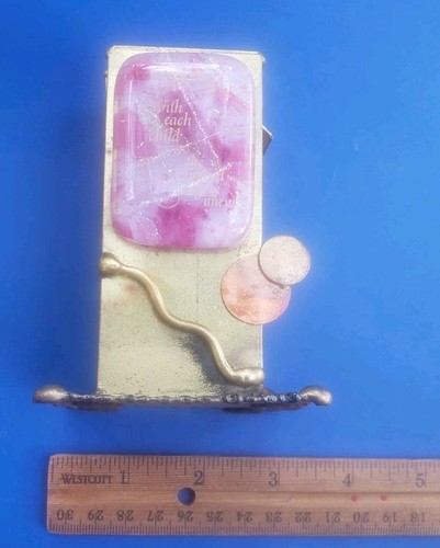 Vintage Judaica Messing/Kupfer Tzedakah Pushke Charity Box. Judentum jüdisch - Bild 6 von 7