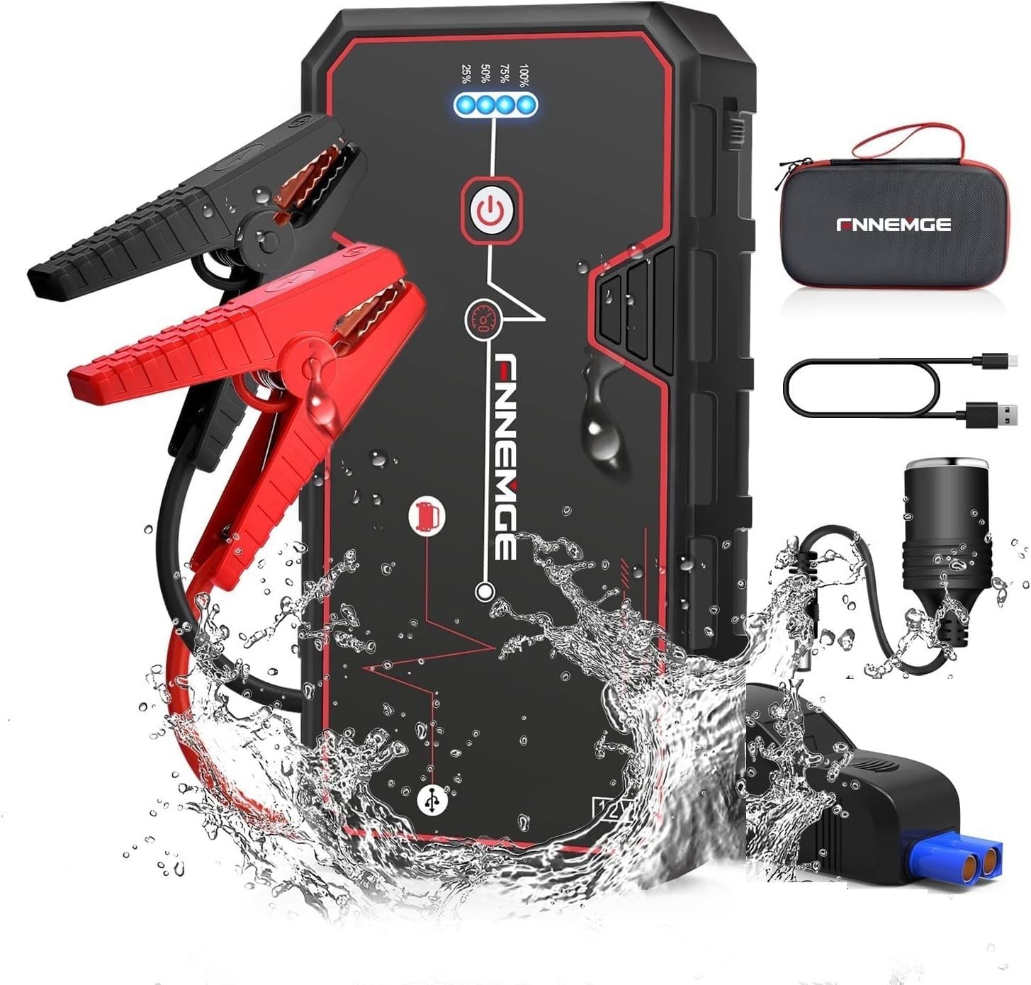 Booster Avviamento Auto 4000A 12V - Sicurezza per Tutta la Famiglia