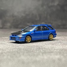 MH 1/64 Scale Subaru Impreza Wagon WRX STi Ver VI Blue Diecast Car Model