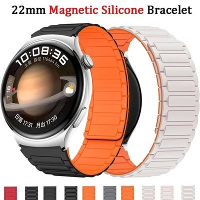 Silikon Magnet Armband 22mm Für Huawei Watch GT 5 Pro/GT 5/GT 4 3 2 46mm Ersatz