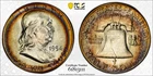 1954-S Franklin Half Dollar TONED PCGS UNC Details (QC - previously PCI 63)