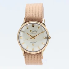 Vintage 33mm Lucien Piccard Seashark Men's Automatic Wristwatch 10k Gold Filled