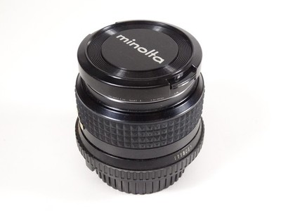 Minolta MD W.ROKKOR-X 28mm f/2.8 Lens Black Wide Angle Manual Focus