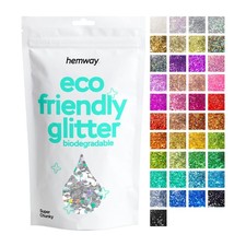 Hemway Eco Bio Friendly Glitter Biodegradable Cosmetic Safe SUPER CHUNKY 1/8"