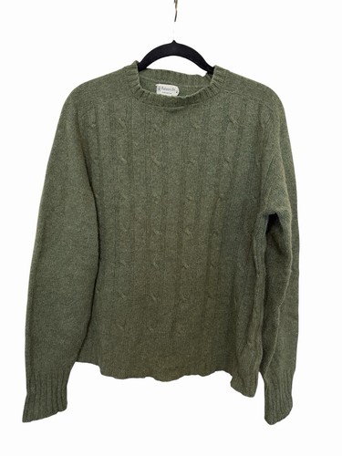 Vintage 1960s Olive Green Wool Sweater Ralsten Ltd Marshall Green Huntington WV