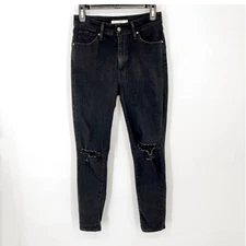 Levi's 721 Women's High Rise Skinny Slim Fit Stretch Denim Jeans Size 28 Black
