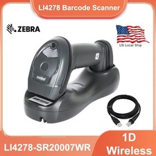 Zebra Symbol LI4278-SR20007WR 1D Handheld Barcode Scanner w USB Cable Cradle