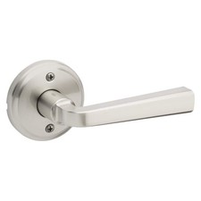 Kwikset Trafford Satin Nickel Reversible Round Straight Half Dummy Door Handle