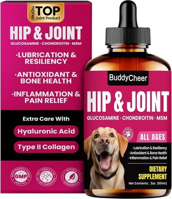 Glucosamine Liquid Drops for Dogs Hip&Joint,Inflammation&Pain Relief,Bone Health