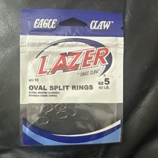 Eagle claw lazer oval split rings size 5 quan...