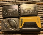 Sony Walkman Vintage Lot of 4 Parts or Repair 3 Get Power But Don’t Play