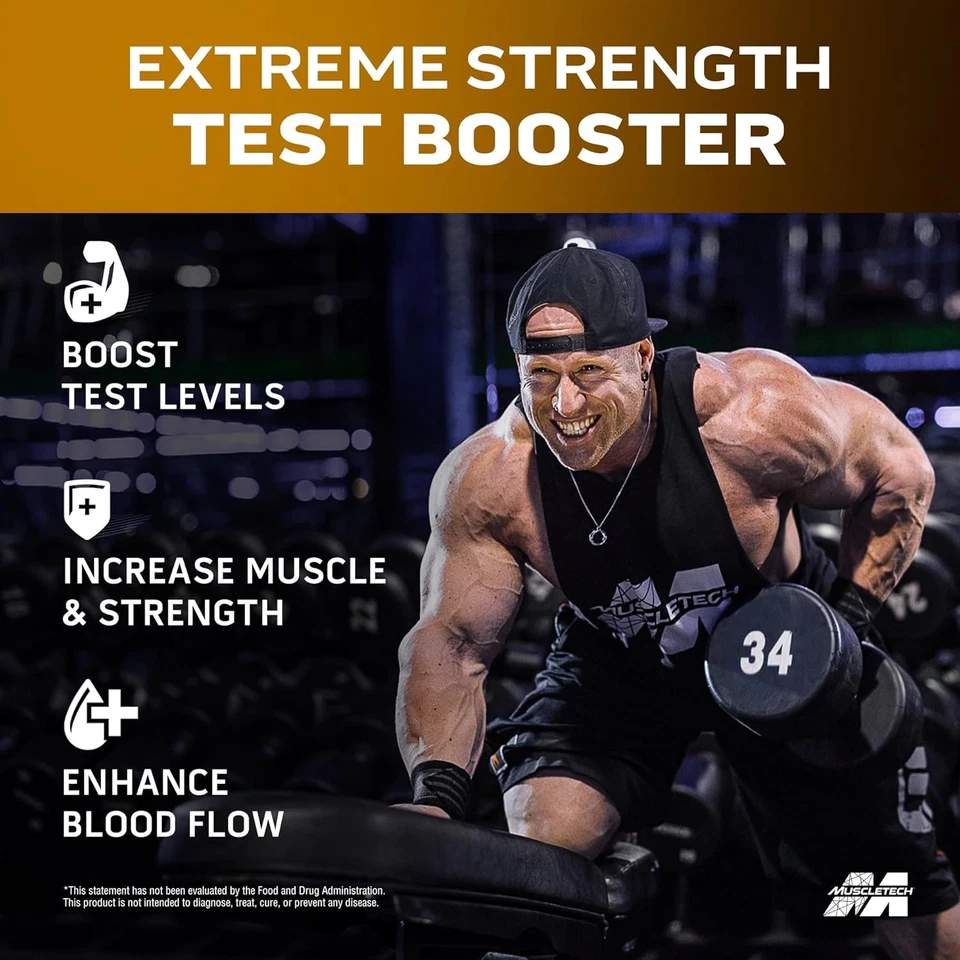 MuscleTech Testosterone Booster for Men, AlphaTest (150 Capsules) - Workout Test - Image 2 of 4