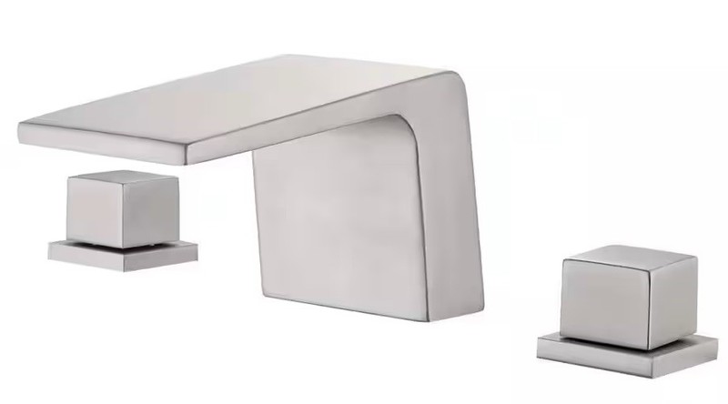 New FLG 2-Handle Tub Deck Mount Roman Faucet Nickel Waterfall bathtub filler