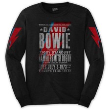 Men's David Bowie Hammersmith Odeon (Arm Print) Long Sleeve XX-Large Black