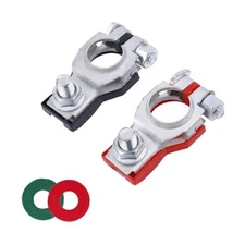 Battery Terminal Connector, Positive and Negative 1 Pair Battery 1Red+1Black