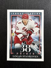 2025-26 Topps NHL Stickers League Leaders Rookie Logan Stankoven #630