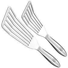 Stainless Steel Fish Spatula Set – 1 Large 14.4*3.5*1in，11*2.9*1in, Original 
